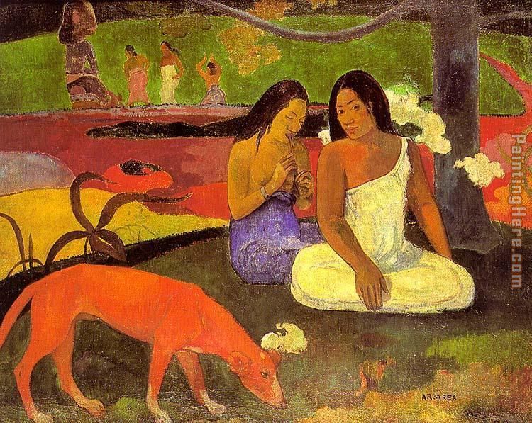 Joyousness painting - Paul Gauguin Joyousness art painting